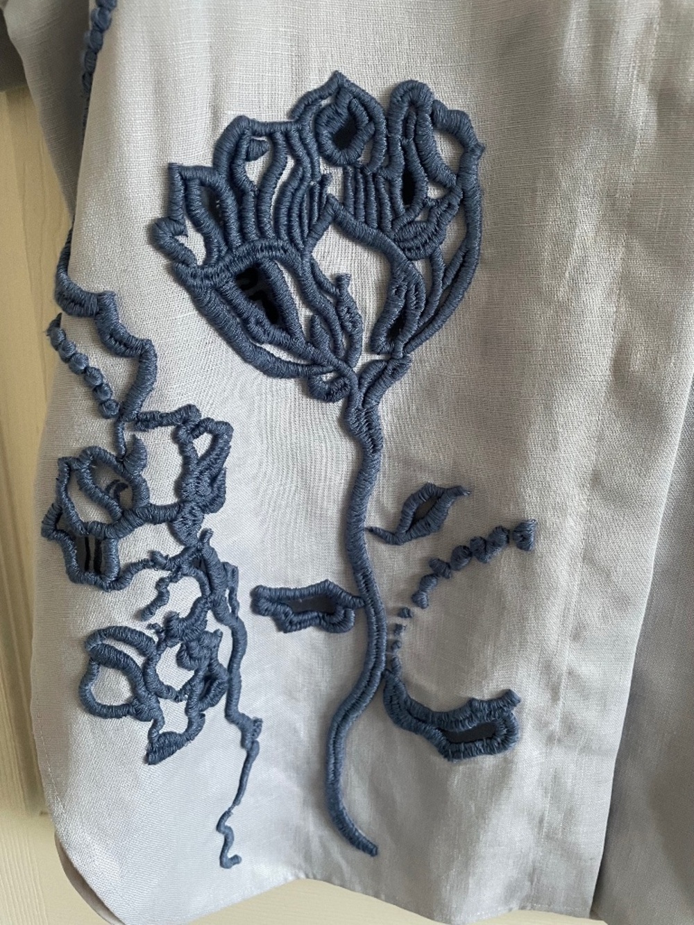 Dorothee Schumacher Intricately Embroidered 100% Linen Beauty Button Down Shirt - Picture 5 of 15